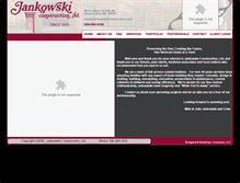 Tablet Screenshot of jankowskiconstruction.com